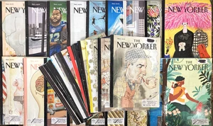 Lot of 37 New Yorker Magazines All 2018 Most Ex-Library Stickers Full Issues - Picture 1 of 11