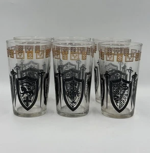Vintage 1950s Federal Glass Guinevere Pattern Drinking Glasses Set of 6 - Picture 1 of 6