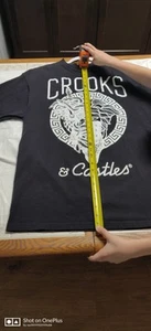 Crooks and Castles XL Maglietta Nera con Medusa e Bandana Edizione Limitata - Foto 1 di 4