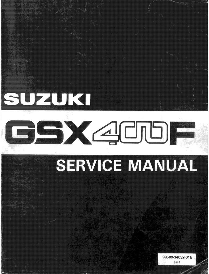 MANUALE OFFICINA REVISIONE RIPARAZIONE PDF SUZUKI GSX 400 F MANUALE OFFICINA ENG - Immagine 1 di 1