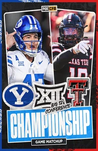 Poster gioco BYU Vs Texas Tech BIG 12 Championship 11 x 17 pollici BYU VS TT 2 - Foto 1 di 3