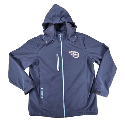 Tennessee Titans NFL Jacket Men’s Large Navy Blue Softshell Hooded G-III Apparel - Image 1 of 4