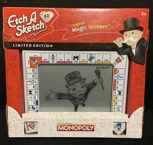 ETCH A SKETCH MONOPOLY LIMITED EDITION MAGIC SCREEN DRAW & SHAKE TO ERASE - Picture 1 of 2