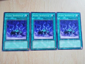 yugioh card - Acidic Downpour - PTDN-EN058 1ST EDITION 3 CARD PLAYSET - Picture 1 of 1
