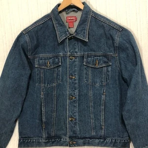 Chaps Denim Jacket Classic Fit Button Front Jean Jacket Dark Wash Men's Size L - Picture 1 of 7