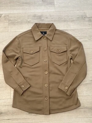 Bagatelle Collection Mujer XS Tostado Gran Tamaño Camisa Chaqueta con Bolsillos Foto 1 de 4