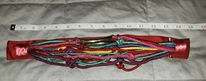 Carolyn Tanner Vintage Red Belt with Multi-color cords with Gold tubes - Picture 1 of 4
