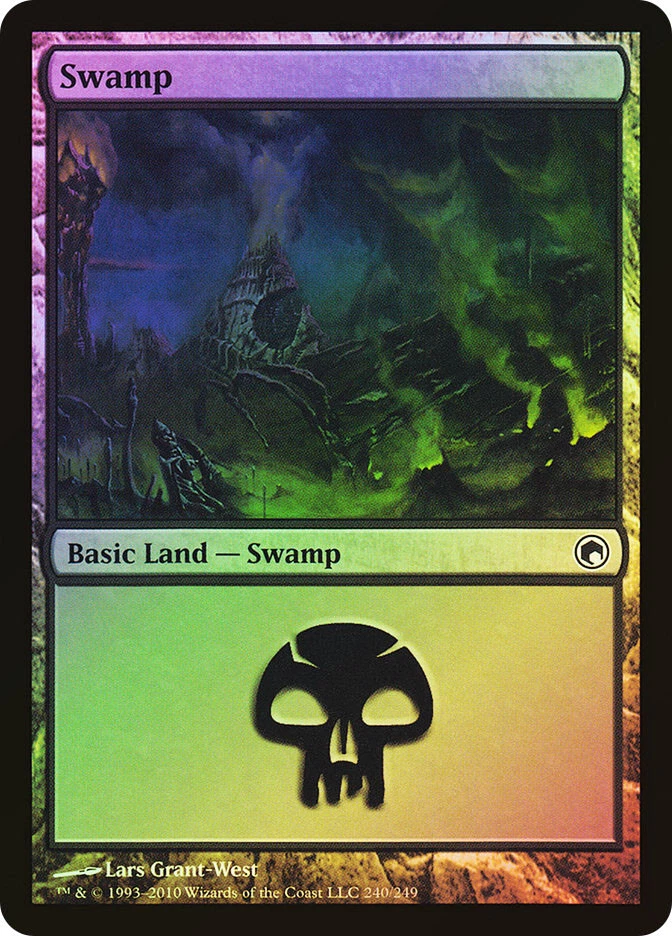 MTG FOIL Swamp 240  - Scars of Mirrodin #240 - Image 1 of 1
