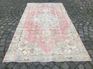 Turkish Antique rug Bohemian Area rug Oushak rug Vintage Rug Handmade Wool rug - Picture 1 of 12