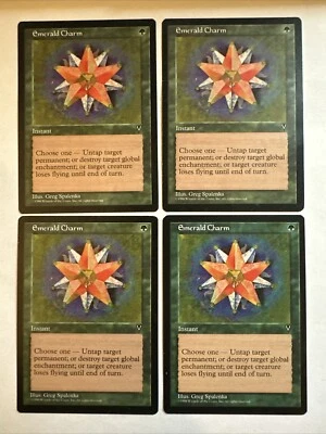 Emerald Charm X4 Visions Ex Condition See Pics Front/back - Image 1 of 4
