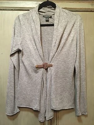 Suéter August Seda Imitación Cuero Marrón Hebilla Reunida Cortina M Gris Carbón Foto 1 de 4