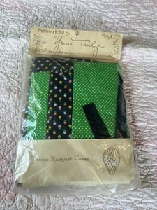Yours Truly Patchwork Robbing Peter To Pay Paul Tennis Racquet Cover Kit NIP - Picture 1 of 7