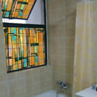 Geometric Window Films Static Cling Glass Sticker Stained Bathroom Toilet Home