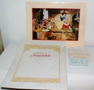 Walt Disney Classic Exclusive Commemorative Lithograph 1994 Snow White Dwarfs - Picture 1 of 6