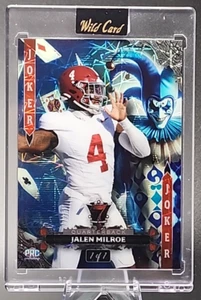 Jalen Milroe 1/1 2024 Comodín RC Novato Cara Completa Joker Láser Prizm Seahawks - Imagen 1 de 2