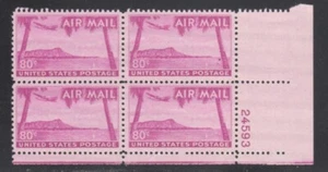 SELLO DE EE. UU. #C46 PB4 -- 80c CORREO AÉREO HAWAIANO -- COMO NUEVO - Imagen 1 de 3