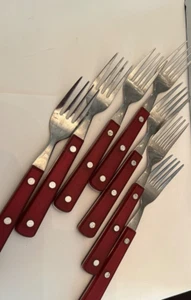 Vintage Gibson Red Handled Flatware, 20 Pc Lot! - Picture 1 of 9