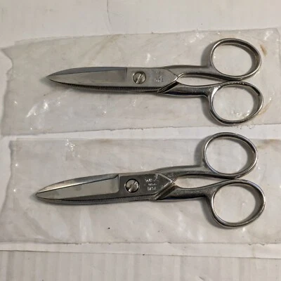 VTG Wiss 175E Electricians Scissors 5" Metal USA 2" Blade Wire Cutters Lot of 2