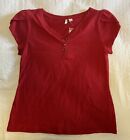 Est 1946 Women&#39;s Elegant Shirt Top Short Sleeve Red Size Small
