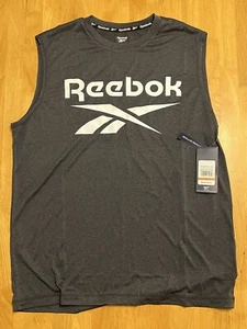 Top Reebok Gladiator Muscle. Camisa sin mangas gris para hombre. Talla mediana. - Imagen 1 de 5