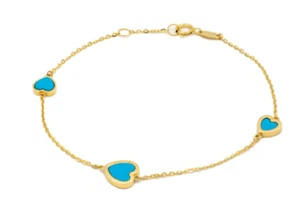 14k fine jewelry Turquoise Heat bracelet - Picture 1 of 1