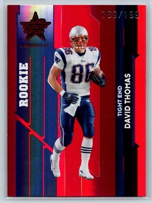 2006 Leaf Rookies & Stars Longevity #217 David Thomas Ruby #/199 - Image 1 of 2