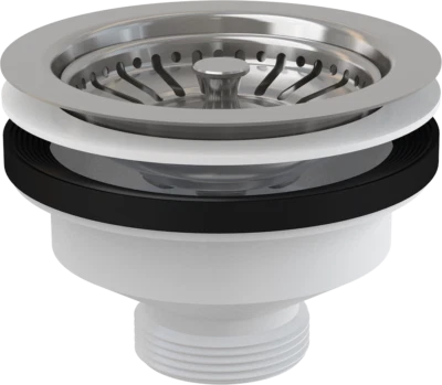 AlcaPlast Ablaufventil für Spülbecken 6/4" mit Edelstahlgitter - Bild 1 von 4
