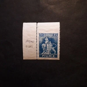 FIUME 1919/ ALLEGORIE E VEDUTE 25 C. AZZURRO VARIETA', INTEGRO MNH** - Imagen 1 de 2