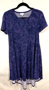 Lularoe Carly Swing Kleid High Low Lila Pulloverkleid Gr. XXS Fronttasche - Bild 1 von 21