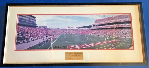 Ralph Friedgen Autographed Maryland Terrapins Football Byrd Stadium Framed Print Cover