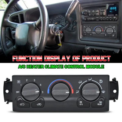 Módulo de controle climático aquecedor AC compatível com Chevy Avalanche Silverado Tahoe GMC Sierra - Imagem 1 de 4