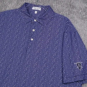 Peter Millar Sommer Comfort Golf Poloshirt Herren L blau Kronkorken Mesh - Bild 1 von 16