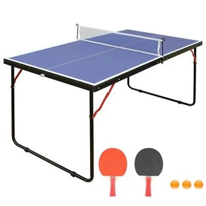 Tennis Table Portable Ping Pong Table Set With Net And 2 Ping Pong Paddles - Picture 1 of 8