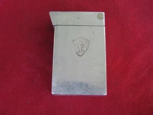Vintage Markenlos Aluminium Block Benzin Feuerzeug Werbung Firestone - Bild 1 von 6