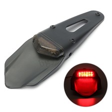 Portatarga Moto Motard Trial Quad Enduro Faro Stop Fanale Smoke Led Luce Targa