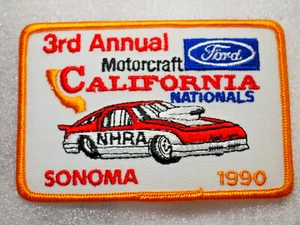 NHRA 1990 California Nationals Racing Patch Sonoma Motorcraft Ford - Picture 1 of 1