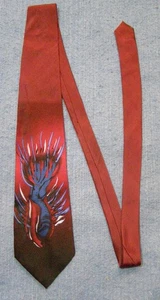 J Garcia Silk Necktie Little Fish Collection TwentyTwo Red 1996 - Picture 1 of 6