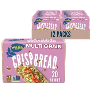 Multigrain Crispbread 9.7 oz, Pack of 12, Non-GMO, Fat-Free Crackers - Picture 1 of 8