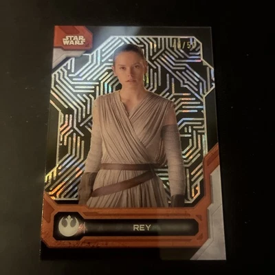 2024 Topps Star Wars High Tek Rey Gold Laser Parallel 40/50 #85 - Image 1 of 2