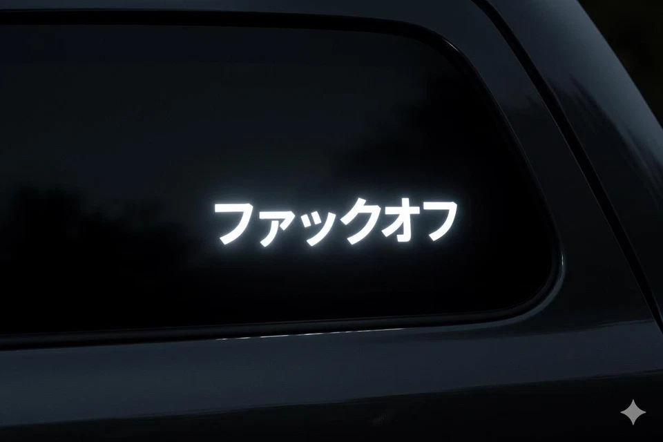 Calcomanía reflectante para automóvil kanji japonés JDM pegatina de vinilo 55+ opciones de color Foto 1 de 4