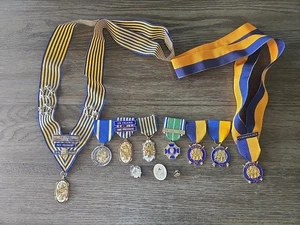 Vintage Rare Sojourners National Medal Ribbon Pin Lot President Commander Masons - Picture 1 of 9
