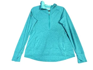Camisa de pesca al aire libre Simms Insect Shield Pullover para mujer azul medio con capucha UPF - Imagen 1 de 11