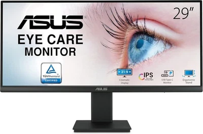 ASUS 29” 1080P Ultrawide HDR Monitor (VP299CL) 21:9 (2560 x 1080) IPS HDR USB-C - Image 1 of 4