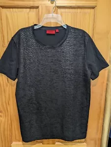 Hugo Boss Black Men's T Top M Faux Reptile Style Front - Picture 1 of 3