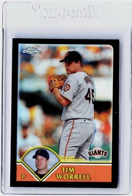 2003 TOPPS CHROME BLACK REFRACTOR #368 - TIM WORRELL #ED 045/199 - Image 1 of 2