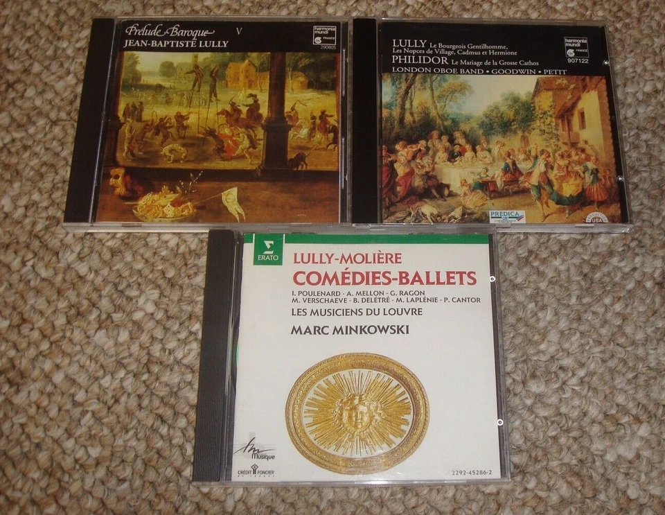 Lot of 3 Jean Baptiste Lully CDs. Prelude baroque, Bourgeois Gentilhomme Foto 1 de 1