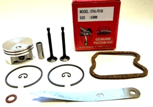 PISTON KIT, VALVES, GASKETS FITS STIHL FS130,FR130 KM130 HT130 43MM - Picture 1 of 2