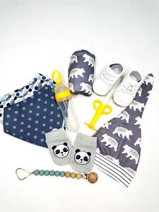Adorable Baby Swaddle and Hat Gift Set - Picture 1 of 21