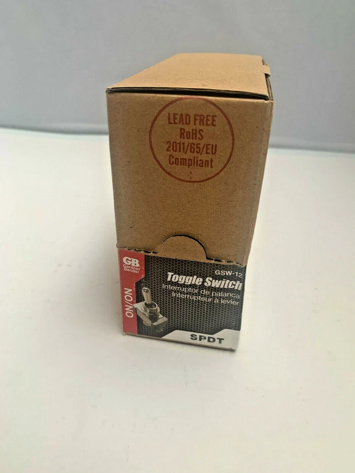 Gardner Bender Gsw-12 Heavy Duty Toggle Switch 125 - 250 VAC 20 a 1 P Black