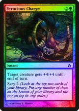 Ferocious Charge FOIL Fifth Dawn NM Green Common MAGIC GATHERING CARD ABUGames